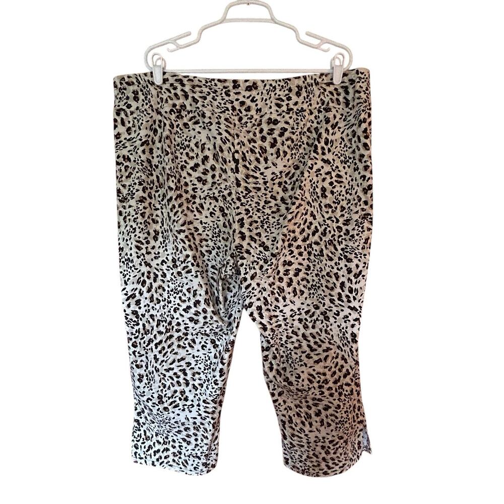 Lifestyle Attitude Cheetah Print Pants Leopard Animal Straight Ankle Leg Sz. 20W - Picture 7 of 12